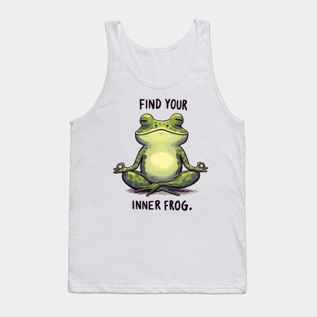 Cute frog yoga Tank Top by Evgmerk